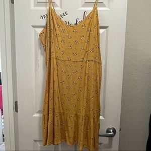 a.n.a plus size yellow dress NWOT